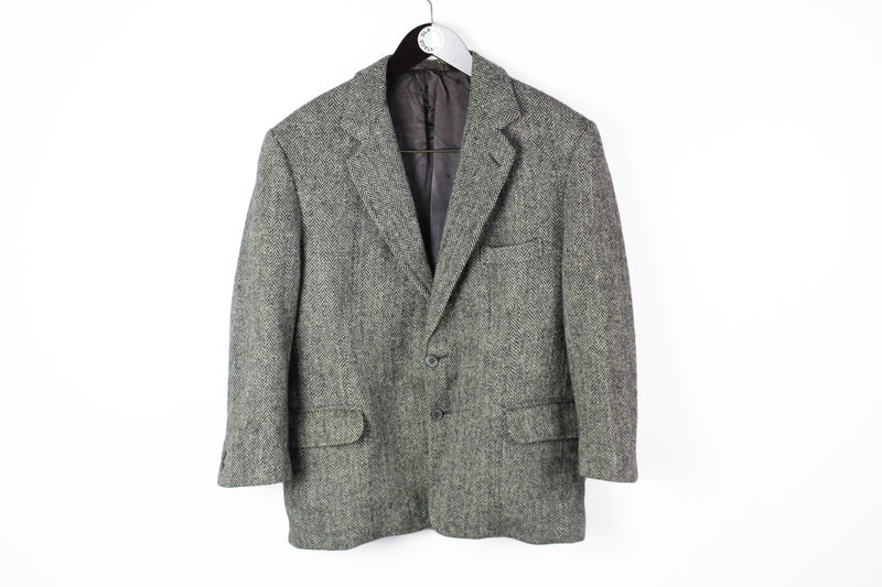 Vintage Harris Tweed Blazer Small gray wool jacket