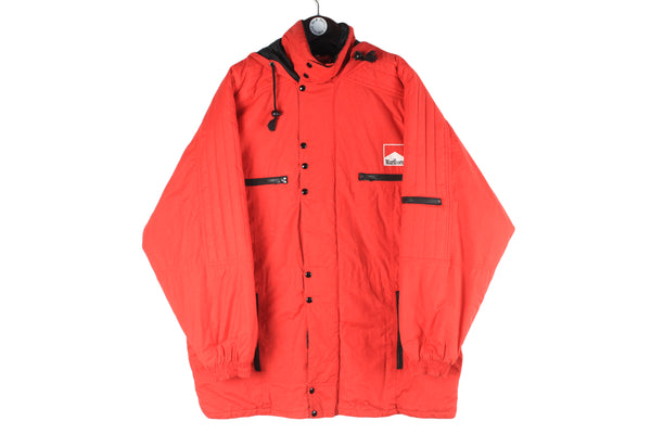 Vintage Marlboro Jacket Large red cigarettes 90s retro sport style racing hooded windbreaker