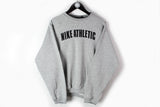 Vintage Nike Sweatshirt Medium athletic 90s gray big logo retro style jumper