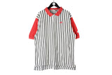 Vintage Nike Supreme Court Polo T-Shirt XXLarge tennis white red striped pattern 90s cotton tee