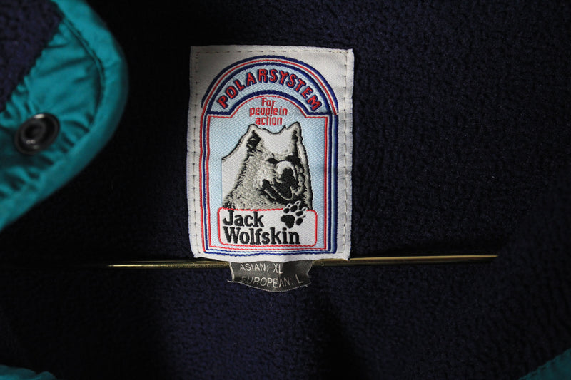 Vintage Jack Wolfskin Fleece Snap Buttons Large