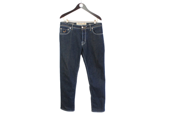 Jacob Cohen Jeans 35 authentic navy blue luxury classic style denim pants