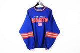 Vintage Giants New York Lee Sweatshirt XXLarge blue big  logo 90's football USA sport style crewneck