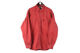 Vintage Levi's Shirt XXLarge red snap buttons denim 90's authentic retro USA oversize
