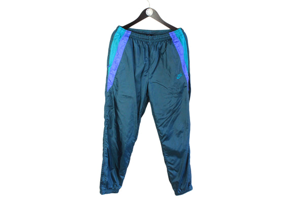 Vintage Nike Track Pants Medium / Large blue 90's sport style athletic trousers
