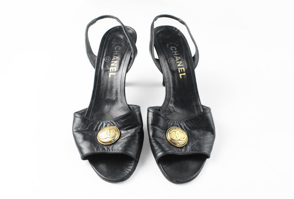 Vintage Chanel Heel Shoes Women's US 8.5