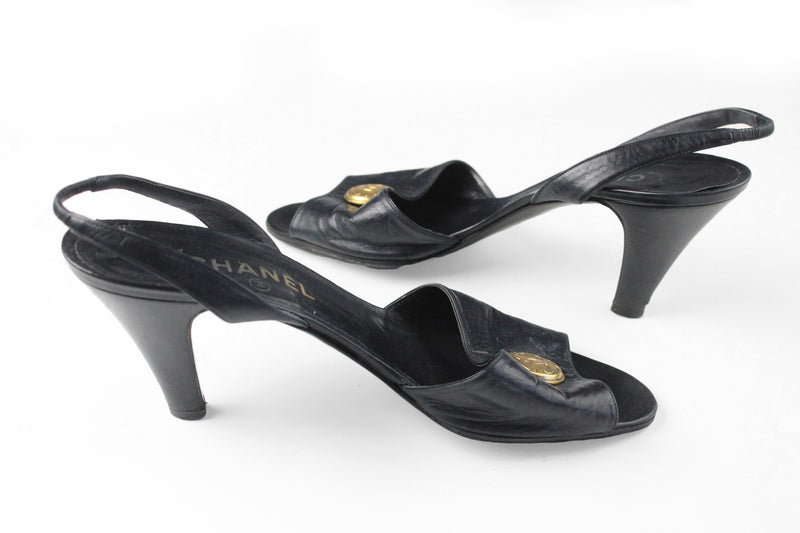 Vintage Chanel Heel Shoes Women's US 8.5