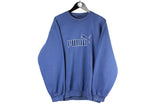 Vintage Puma Sweatshirt XLarge blue 90's retro style crewneck