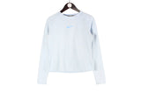 Vintage Nike Sweatshirt Women's Small blue small center swoosh logo crewneck 90s