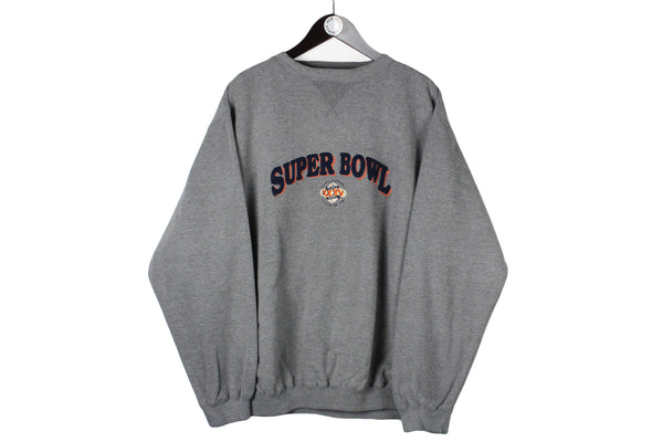 Vintage Super Bowl 2001 Puma Sweatshirt XLarge / XXLarge gray 00s big logo crewneck sport football USA jumper