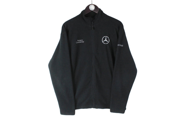 Vintage Mercedes Russell Fleece Half Zip Medium Racing Benz sweater 