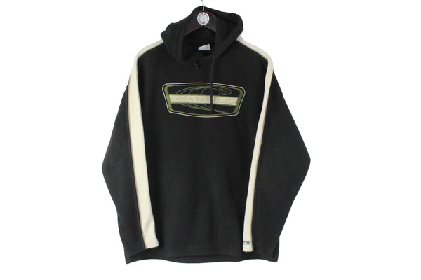 Vintage O'Neill Fleece Hoodie Medium / Large black big logo 00s sweater Surfing Style