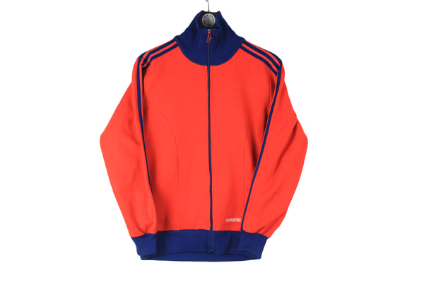 Vintage Adidas Track Jacket Small red blue 80's sport style windbreaker full zip