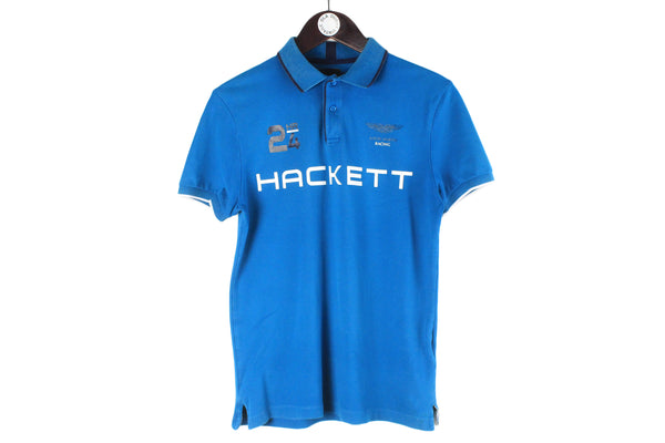 Hackett x Aston Martin Polo T-Shirt Small blue racing Formula 1 team F1 sport style shirt blue