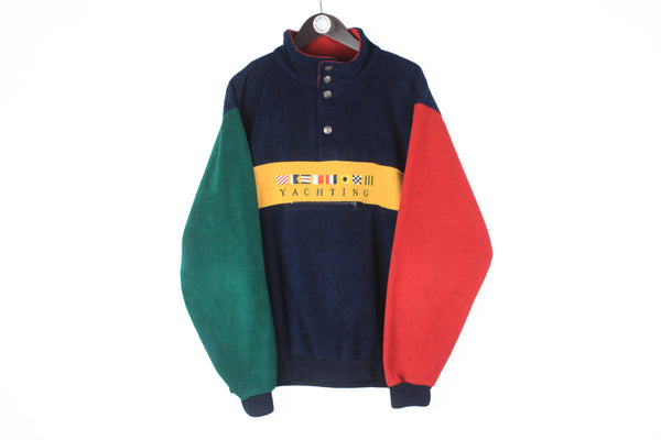 Vintage Yachting Fleece XLarge size men's bright multicolor warm sport wear streetwear