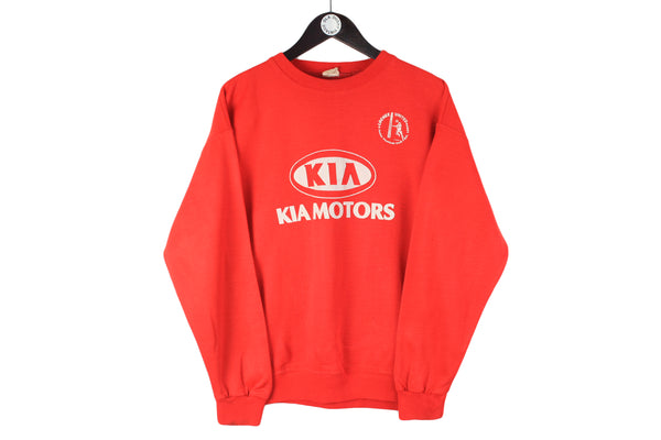 Vintage KIA Motors Sweatshirt Small / Medium red 90's crewneck motor sport jumper