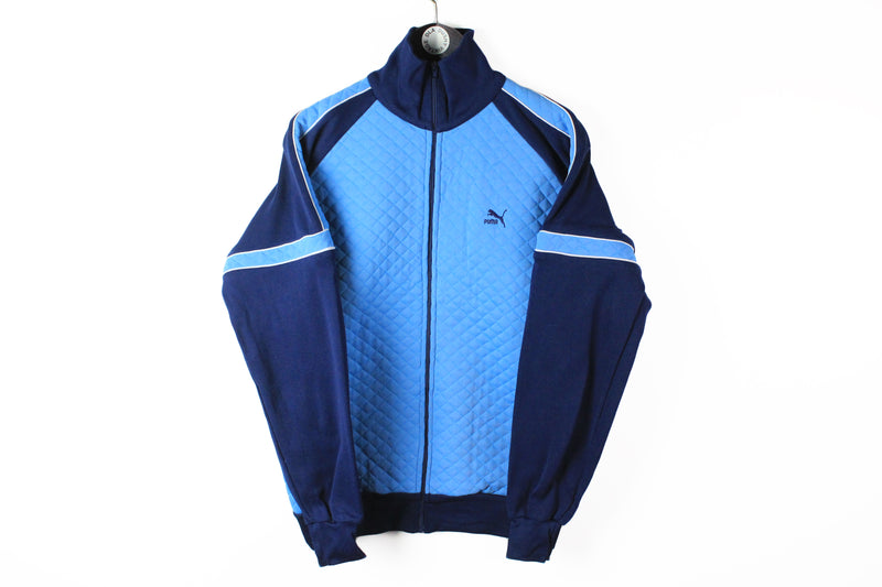 Vintage Puma Vlado Stenzel Track Jacket Medium / Large blue 1980s full zip Handball retro windbreaker