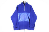 Vintage Fleece 1/4 Zip Large size men's bright purple ski winter sweatshirt 90's wear