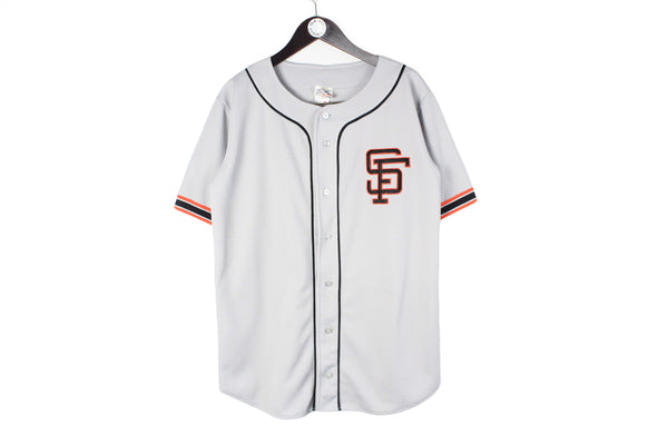 Vintage San Francisco Jersey Large size men's sport shirt button up athletic big logo tee Giants MLB Baseball USA