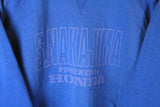Vintage Honda Formula 1 Sweatshirt Medium S.Nakajima 90s blue retro style Japan jumper