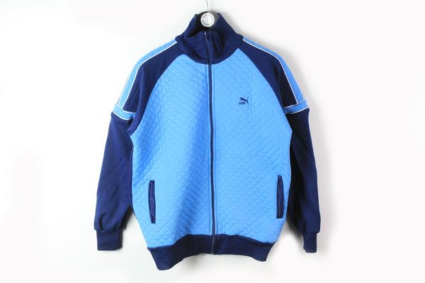 Vintage Puma Vlado Stenzel Track Jacket Small blue 1980s retro style sport Handball windbreaker
