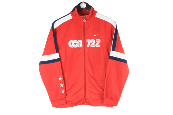 Vintage Nike Cortez Track Jacket Women's Small red big logo 90s retro sport style windbreaker