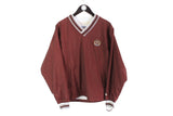 Vintage Champion Harvard Sweatshirt Small red 90's university style v-neck jumper windbreaker anorak