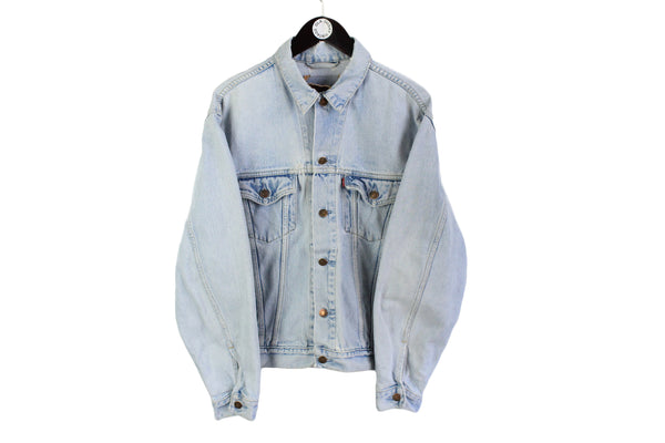 Vintage Levis Denim Jacket Large jean work wear 90's USA style