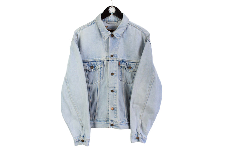 Vintage Levis Denim Jacket Large jean work wear 90's USA style