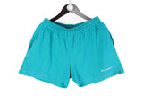 Vintage Champion Shorts Large / XLarge green small logo cotton 90s USA sport shorts