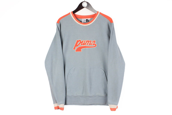 Vintage Puma Sweatshirt Large size big logo pullover sport style streetwear crewneck 90's old school