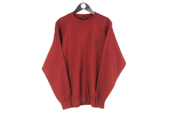 Vintage Paul & Shark Sweater XLarge red crewneck 90s sport style Yachting jumper sweatshirt