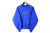 Vintage Alaska Sweatshirt Medium made in USA State AK Blue big embroidery logo Jerzees
