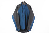 Vintage Nike ACG Anorak Jacket XLarge blue black small logo all condition gear 90's sport style trekking outdoor windbreaker