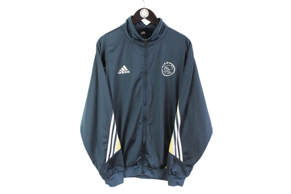 Vintage Adidas Ajax Amsterdam 2003 Track Jacket XLarge gray 90's football sport style athletic jacket