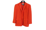 vintage-dkny-authentic-womens-orange-blazer-jacket-long-sleeve-retro-style-bright-size-6-made-in-korea-90s-80s-luxury-button-up-donna-karan