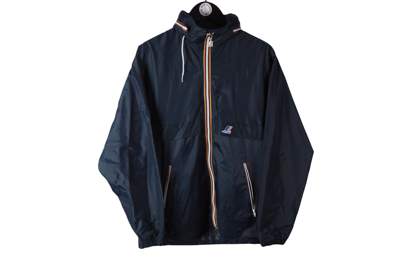 Vintage K-Way Jacket Small / Medium full zip made in France 00s raincoat