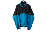 Vintage K-Way Anorak Jacket XXLarge black blue pocket raincoat 90's 2000 