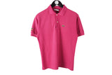 Vintage Lacoste Polo T-Shirt Small pink small logo 90s Chemise tee