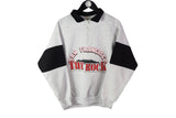 Vintage San Francisco The Rock Collared Sweatshirt Small gray big logo 90s sport style cotton jumper