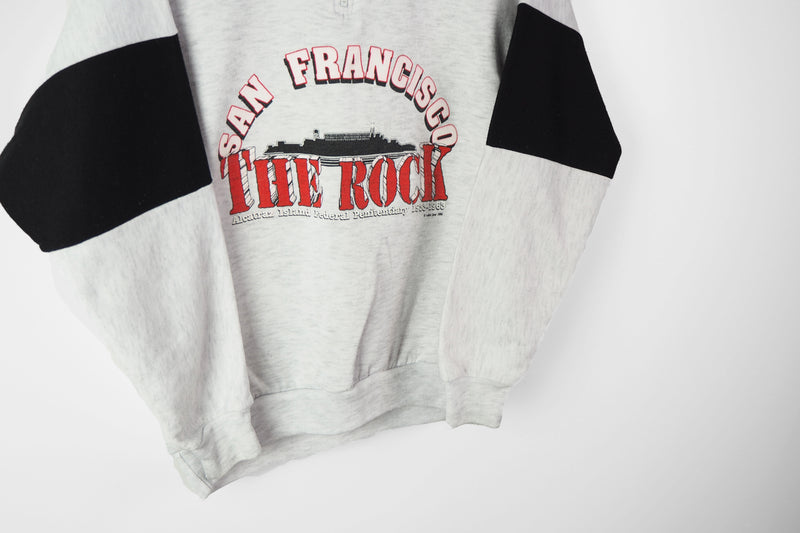 Vintage San Francisco The Rock Collared Sweatshirt Small