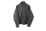 Vintage Levis Shirt XLarge gray 90's denim style work wear snap buttons 