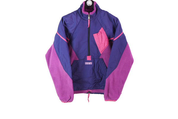 Vintage Mammut Fleece Half Zip Small purple blue 90's ski outdoor retro sweater sports wear jumper winter style