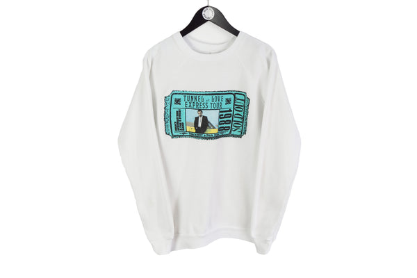 Vintage Bruce Springsteen 1988 Sweatshirt Large / XLarge white big logo 80's crewneck sport jumper