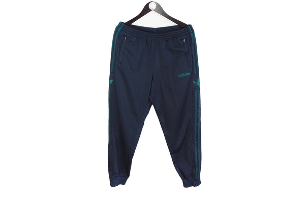 Vintage Adidas Track Pants Large blue 90's athletic sport trousers Sweatpants