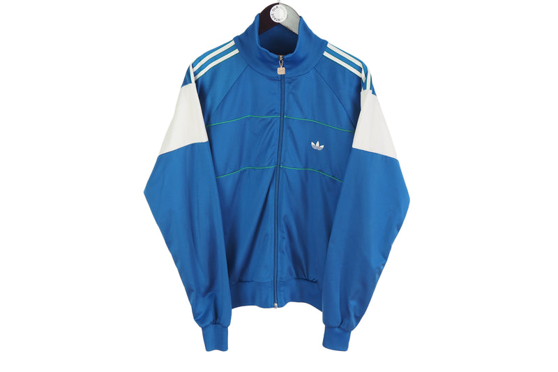 Vintage Adidas Tracksuit Large blue classic 80s sport jacket and track pants retro style blue athletic style