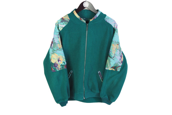 Vintage Fleece Full Zip Small green 90s full zip winter outdoor outdoor 