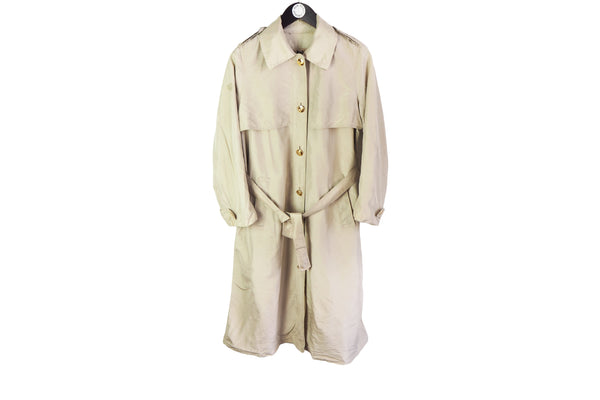 Vintage Celine Coat Women's Small beige 80's made in France rare retro style trench jacket 80s luxury wear