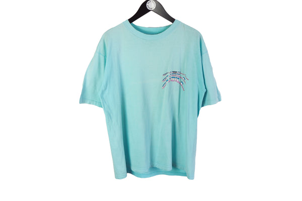 Vintage O'Neill T-Shirt Medium / Large blue 90's big logo surfing retro style cotton tee