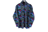 Vintage Odlo Fleece 1/4 Zip Small multicolor 90's winter sweater 